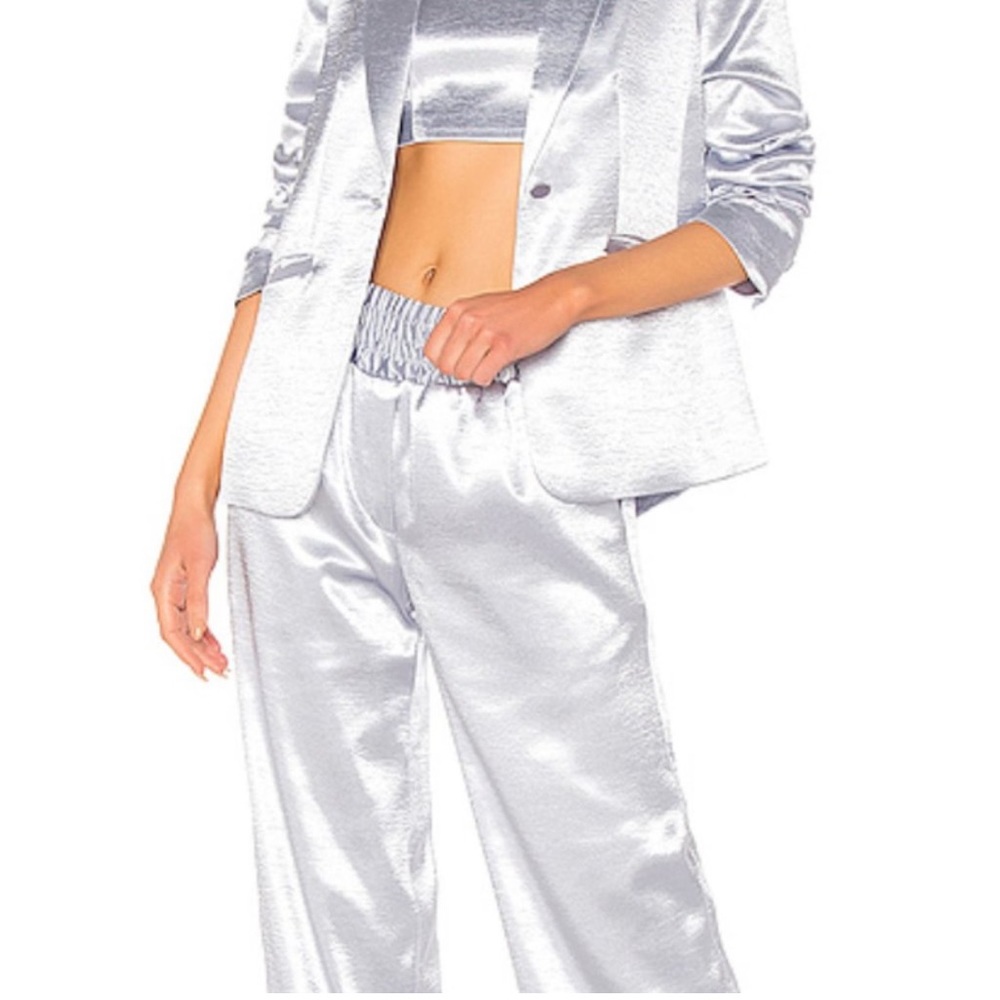 Cinq à Sept Kylie hammered-satin wide-leg pants